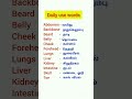 #parts of body name in english &tamil || spoken english