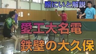 【愛工大名電】鉄壁ガチ強の大久保俊輝VSXiaを照にいと音声解説【卓球知恵袋】