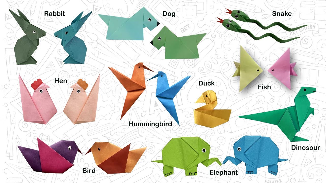 10 Origami Animals | Paper Animals | DIY Animals | Easy Origami Animals ...