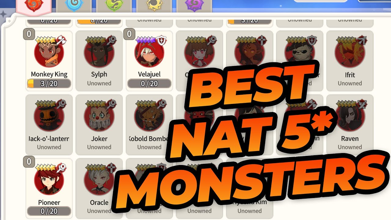 STRONGEST 5 STAR MONSTERS TIER LIST !! WHO BUILD OR NOT !! Summoners ...