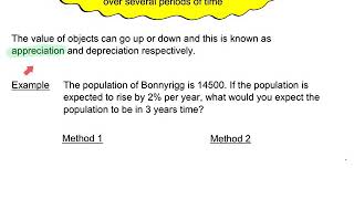 Percentage Increase or Decrease Over Several Periods of Time