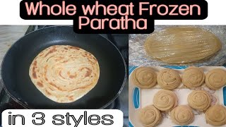 Frozen Paratha Recipe || Whole wheat Lacha Paratha Recipe by Cooking and Baking with Saima