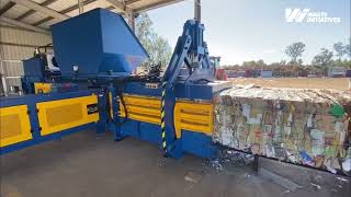 CM Series Horizontal Baler | High-Throughput Auto-Tie Baler for Bulky Waste