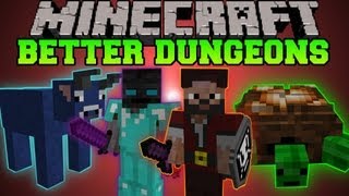 Minecraft: BETTER DUNGEONS (BOSSES, MOBS, MASSIVE DUNGEONS) Chocolate Quest Mod Showcase