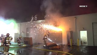Firefighters Battle Commercial Fire In Garden Grove