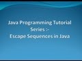 7. Escape Sequences in Java