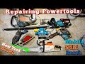 Repairing some old and new power tools from old Makita to new Stihl cordless chainsaw.