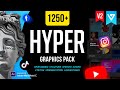 HYPER V2 - Graphics Pack | 1250+ templates | Free extension for After Effects