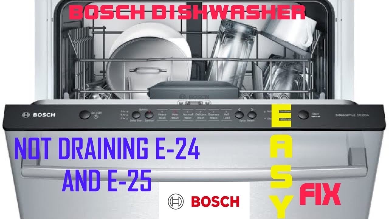 BOSCH Dishwasher Isn’t DRAINING - EASY FIX - YouTube