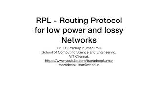 RPL Protocol | Week 3 | IOT Online course