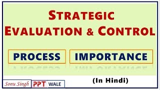 STRATEGIC EVALUATION & CONTROL PROCESS IN HINDI | Importance | Strategic Management | BBA/MBA | ppt