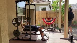 Safe bench pressing with Fitness Reality 810XLT Cage