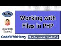Working with Files: File I/O in PHP in Hindi | PHP Tutorial #34