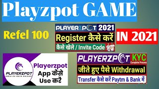 Playerzpot aap kese Use kare/How To Create Account/Registrar Playzpot aap/Invite Uinlimetad cash/Ref