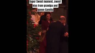 Super Sweet moment, sweet kiss from grandpa King Charles and queen Camilla