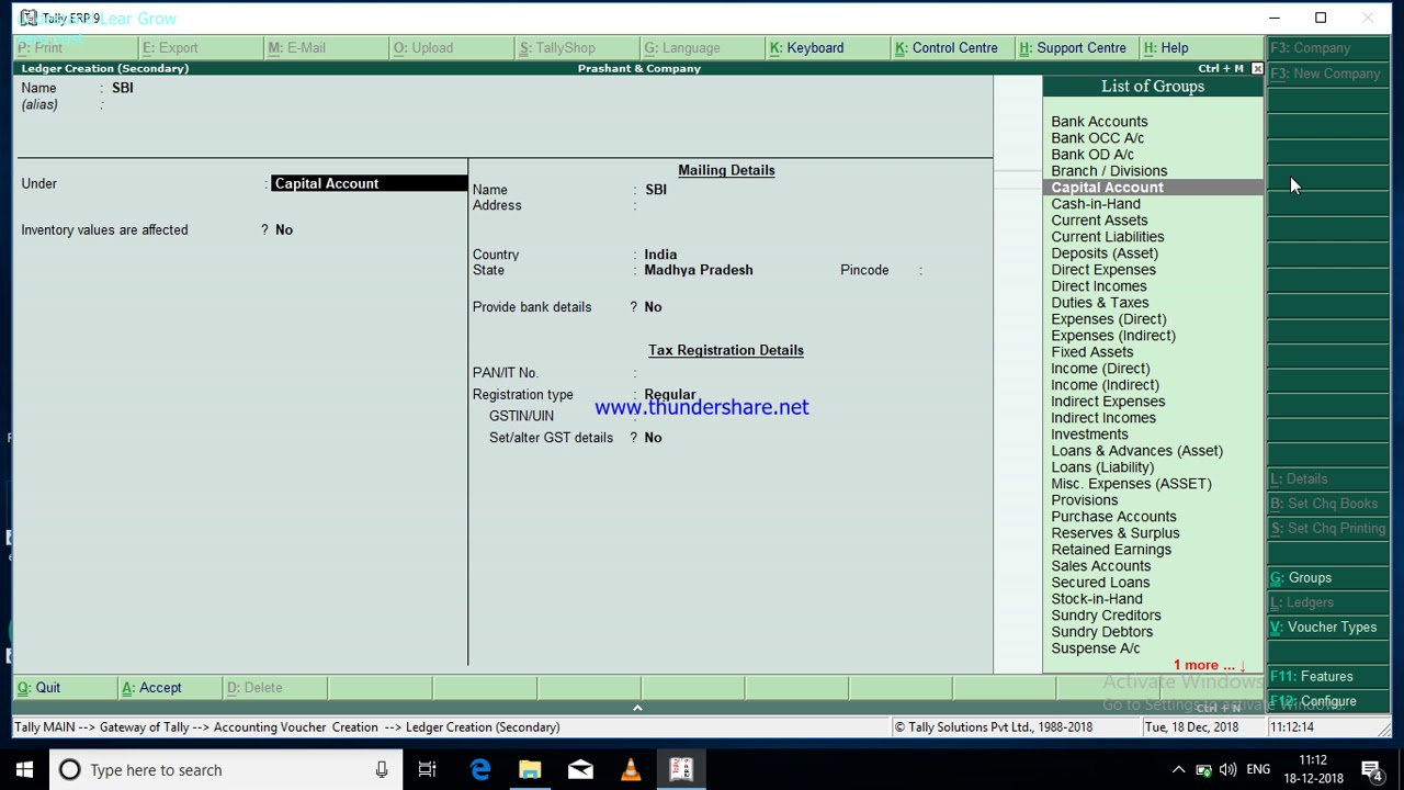 006 Contra Voucher Entry In Tally Erp 9 - YouTube