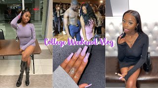 LIT COLLEGE WEEKEND IN MY LIFE VLOG | UH NSA Date Auction + Nail Vlog + Day Party + Asthma Attack!