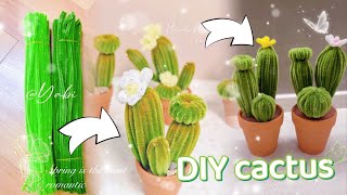 DIY cactus/扭扭棒仙人掌盆栽教程