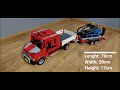 lego technic moc volkswagen lt u0026 trailer with skid steer loader 42098 c model