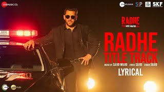 Radhe Title Track Song 🔥| HD Video 🔥| Radhe | Sajid Khan | Salman Khan Disha Patani Pravessh Rana...