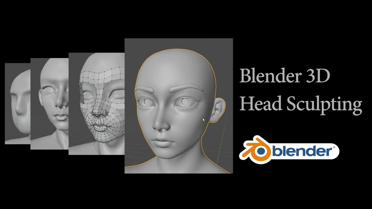 Blender 3D Head Sculpting. 블렌더 헤드 스컬핑 - YouTube