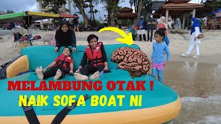 Best Sangat Naik BANANA BOAT & SOFA BOAT Di Pantai Teluk Kemang Port Dickson!