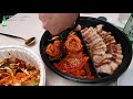 【韓国グルメ】昼飲みとポッサム＆ナクチポックム＆デジカルビ 낮술과 안주 보쌈 낙지볶음 석갈비