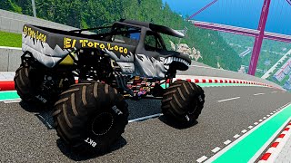 MONSTER Jam Truck Takes EL TORO Downhill Ride to NEW HEIGHTS!