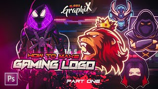 How to make gaming logo - in Photoshop | beginning method | Part One | Free PSD | Alpha GraphiX