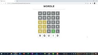 Wordle JavaScript Clone Demo