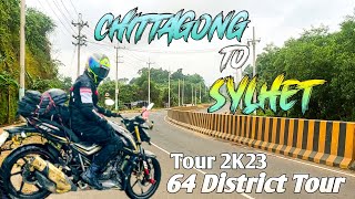 Chattogram To Sylhet | Episode 1 | 64 District Tour | Travel Vlog | Motovlog | Chittagong Vlogger