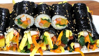 전통시장 길거리 마약김밥(꼬마김밥)은 이렇게 만들어요! 김밥말고 꼬마김밥이 더 손이가네요