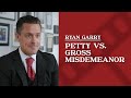 What is the difference between a petty, gross and general misdemeanor, and a felony? | Ryan Garry MN