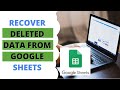 How to Recover Deleted Data From Google Sheets?