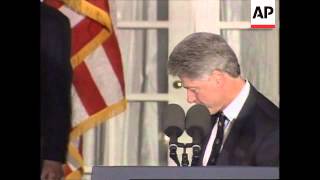 USA: RABIN ASSASSINATION: PRESIDENT CLINTON'S REACTION