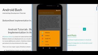BottomSheet Implementation in Android | Material Design in Android