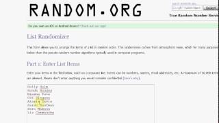 RANDOM BRACKET FOR WBW SIMULATION TOURNAMENT