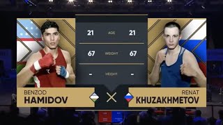 Bekzod Khamidov (UZB) vs. Renat Khuzakhmetov (RUS) Konstantin Korotkov 2022 Final (67kg)