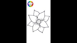 How to Draw a Flower Very Easy | #shorts