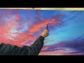 how to paint a sunset sky like a pro oil painting demo