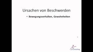 Gesundes Arbeiten - die Ursachen