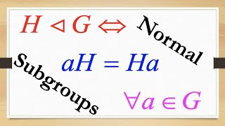 A Brief Introduction to Normal Subgroups of a Group in Abstract Algebra