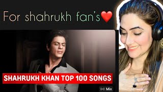 Top 100 Songs Of Shah Rukh Khan | Random 100 Hit Songs Of Shah Rukh Khan/ reaction by AnnyShah