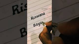 Riswana ❤️ Bayana  നിങ്ങളുടെ പേരും എഴുതണോ?സബ്സ്ക്രൈബ്,കമന്റ് ചെയ്യൂ #couplenameartvideo #nameart