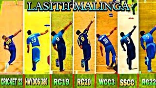 Lasith Malinga Bowling Action In All Cricket Games Comparison [Slow Motion]