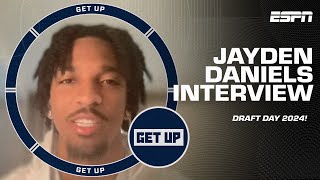 Jayden Daniels put on the spot over No. 2 pick, draft day agenda & more! | Get U