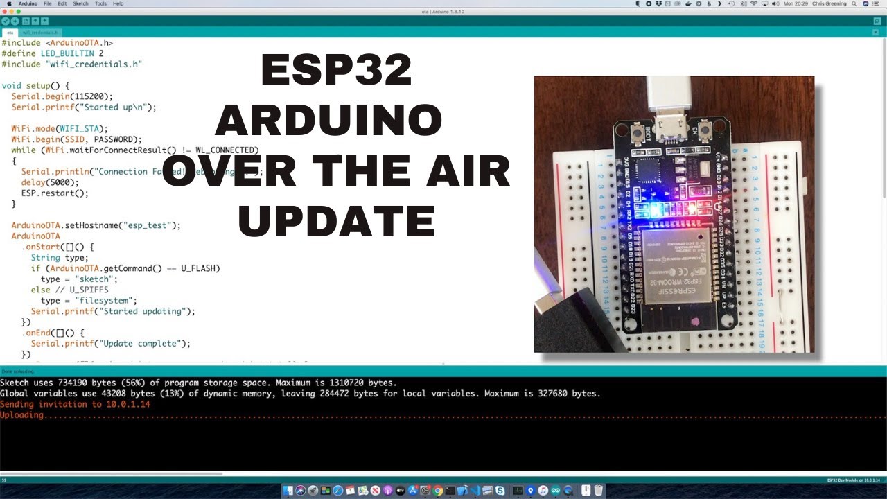 ESP32 Over The Air (OTA) Update - No Wires Required! - YouTube