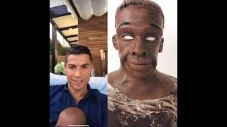 Cristiano reacts to khaby's cake sculpture 😱😳 #shorts #cakes #khaby #football