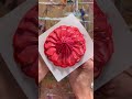 Piping a heavy textured acrylic flower #satisfying #acrylicpaint #3dflowers #impastoart #shorts