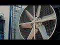 massive industrial cooling fan in action 4k close up and asmr sound experience big fan spinning